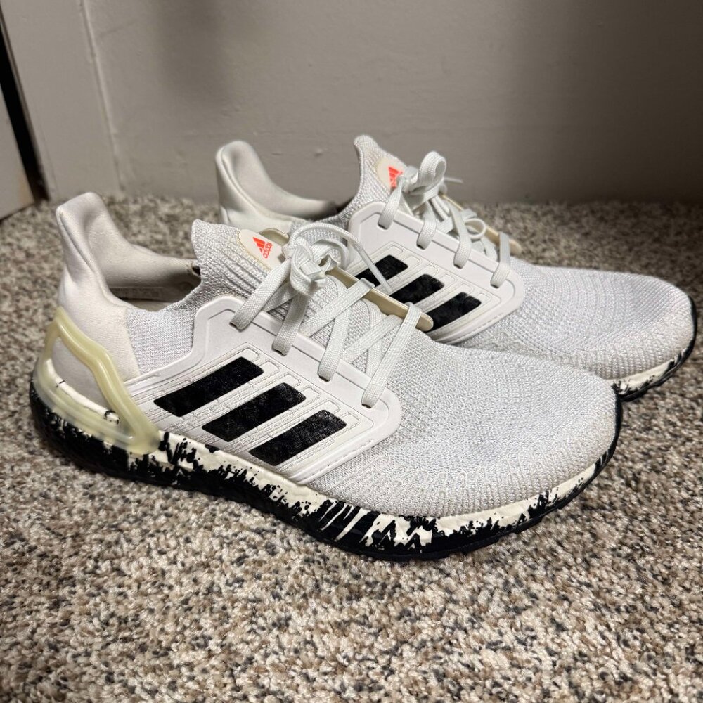 Womens adidas UltraBoost 20 'Paint Splatter - White Black'